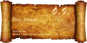 Ősz Ilona névjegykártya